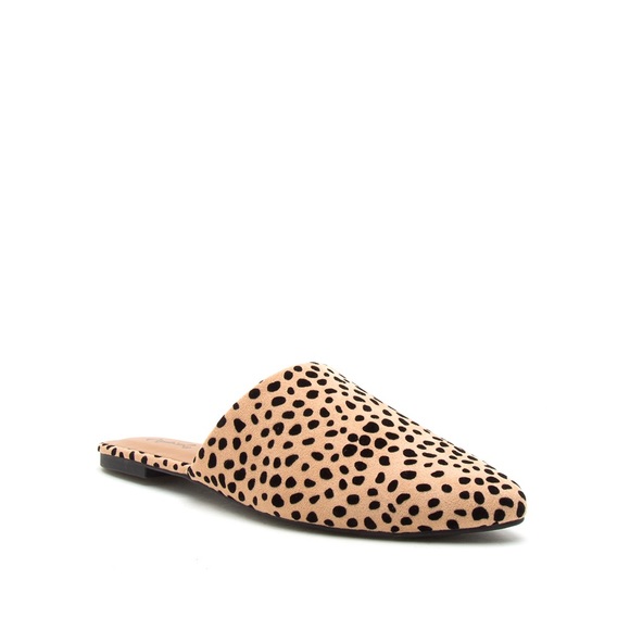 ❤️HP! Leopard Print Vegan Suede Mule Flats - Picture 3 of 6